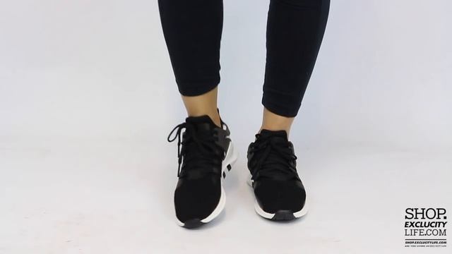 Women's Adidas Equiment Advance Support W Black - Pink On feet Video at Exclucity смотреть онлайн