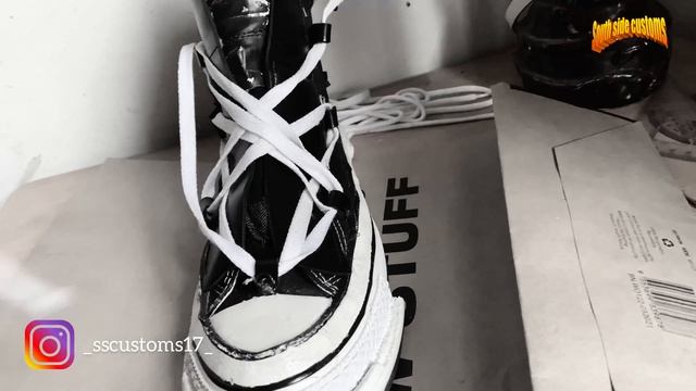 Rick Owens Chuck Tailor Custom #rickowens #custommade #tutorial #lace #converse #diy