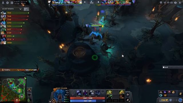 Fata Night Stalker vs Kunkka, Gyrocopter, Leshrac - buff - VP vs Tundra g1 ESL1 dota2 смотреть онлайн