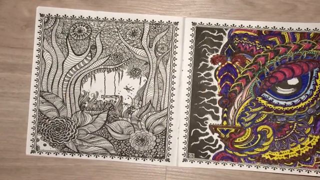 Обзор на раскраску «мистические дудлинги»