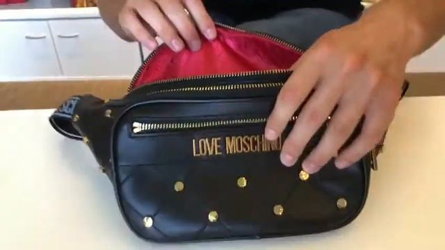 Marsupio con borchie Love Moschino смотреть онлайн