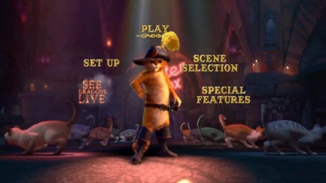 Puss In Boots MENU DVD HD (2011)