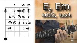Универсальный аккорд «E» (трансформации) - 1ч