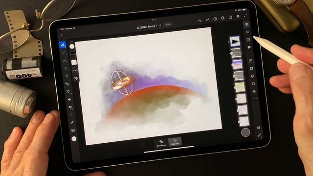 Digital Painting with usage of blend mode. illustrated photograph. Like color pencil type image. смотреть онлайн