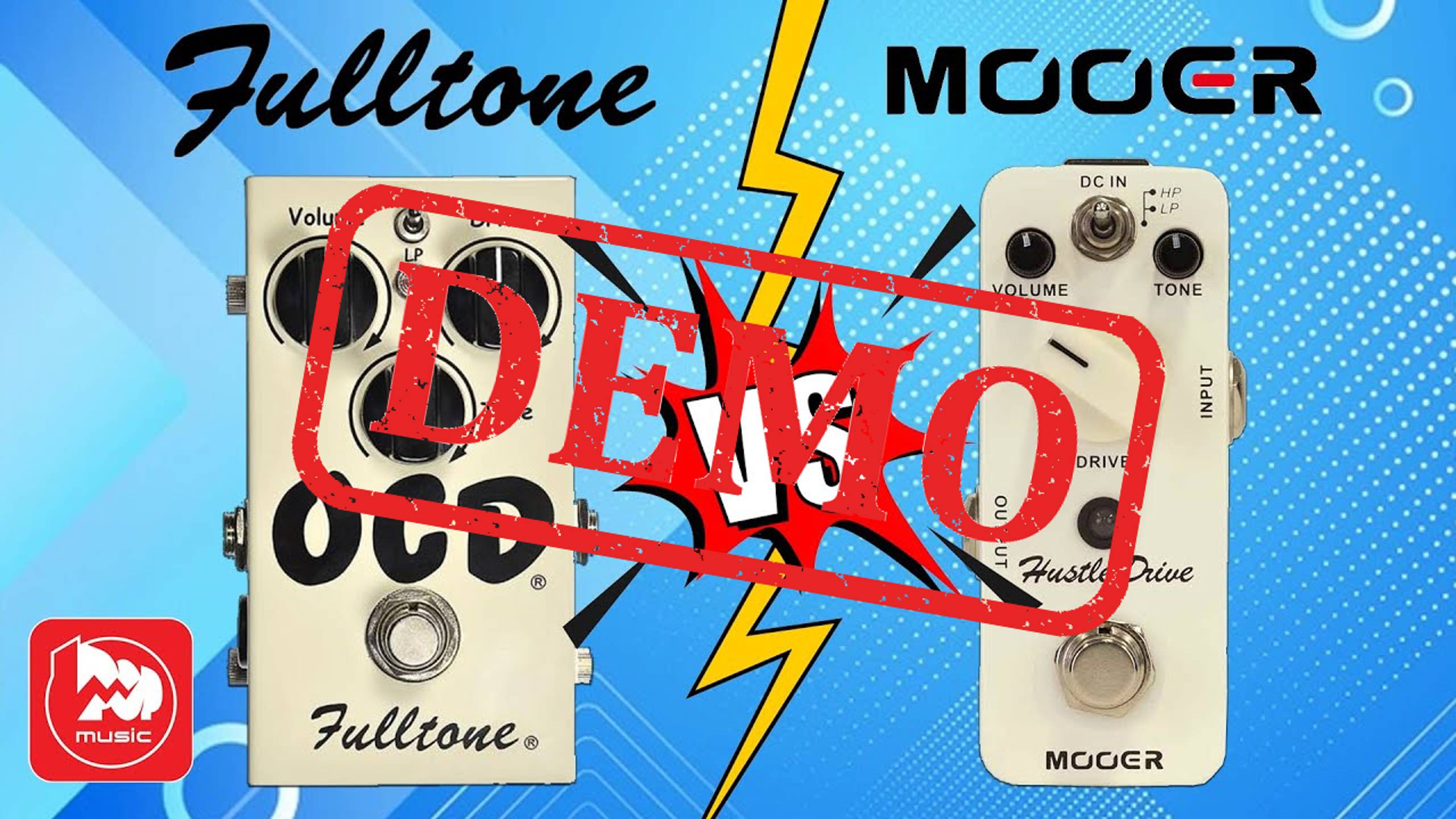 Мини-педаль MOOER Hustle Drive vs Fulltone OCD - демонстрация звучания смотреть онлайн