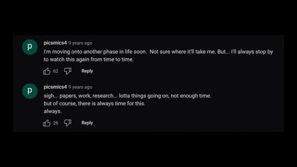 A Mysterious YouTube Commenter: picsmics4