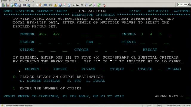 EDAS 101 "Stat-MOS Summary Query (MM)" смотреть онлайн