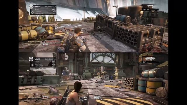Gears of War 4 Horde Xbox One Split Screen смотреть онлайн