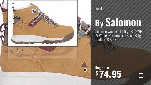 Top 10 Salomon Women Booties [2018]: Salomon Women's Kaina Mid CS Waterproof 2 Snow Boot, смотреть онлайн