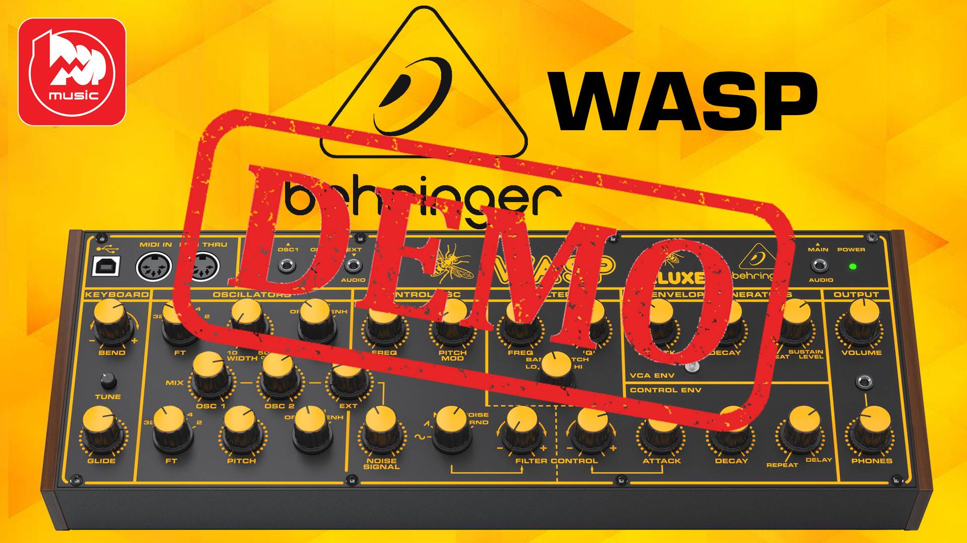 Синтезатор BEHRINGER WASP DELUXE - демонстрация звучания смотреть онлайн