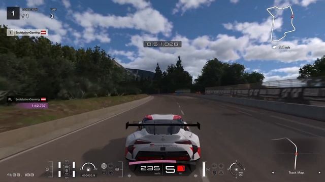 Hotlap - Sardegna - Road Track - Gran Turismo 7 - Toyota GR Supra Racing Concept '18 смотреть онлайн