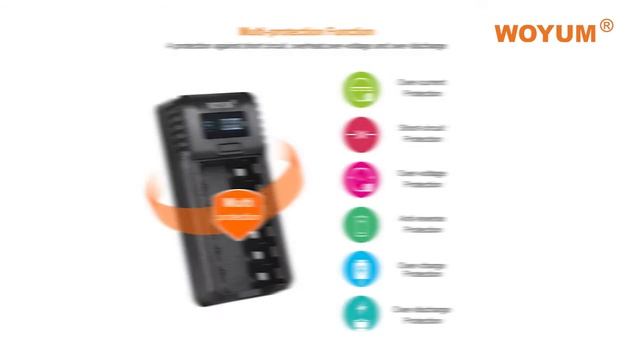 WOYUM LCD Battery Charger 6 Bay for Ni MH Ni CD Rechargeable Batteries AA AAA Batteries Charger смотреть онлайн