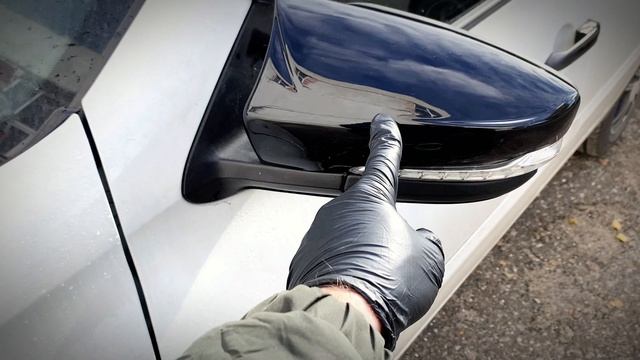 Установка накладок на зеркала заднего вида в стиле BMW для Lada Granta FL смотреть онлайн