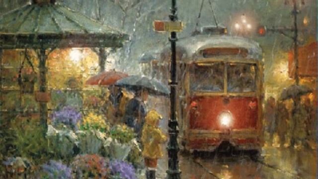 Осенний футаж. Дождь в городе. смотреть онлайн