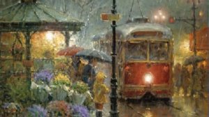 Осенний футаж. Дождь в городе.