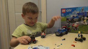 Как собрать Лего с Папой?  Полицейский набор с лего