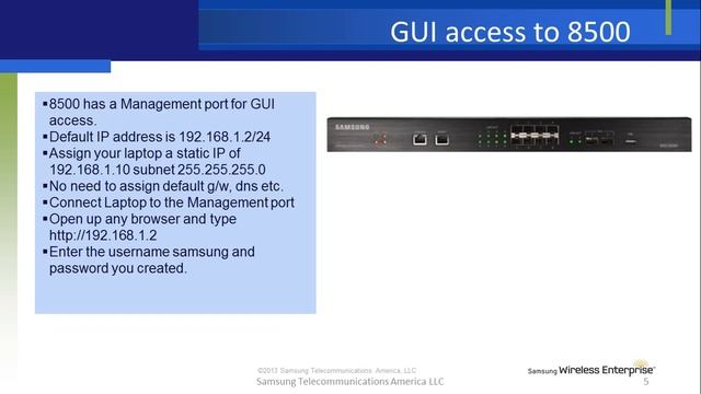 Samsung WLAN Training --Chapter 2 "Accessing The Controller" смотреть онлайн