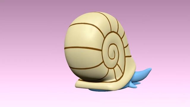Pokemon 3D Art model - Omenyte смотреть онлайн