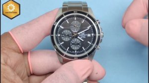 how to set the time and stopwatch reset casio edifice EFR-526