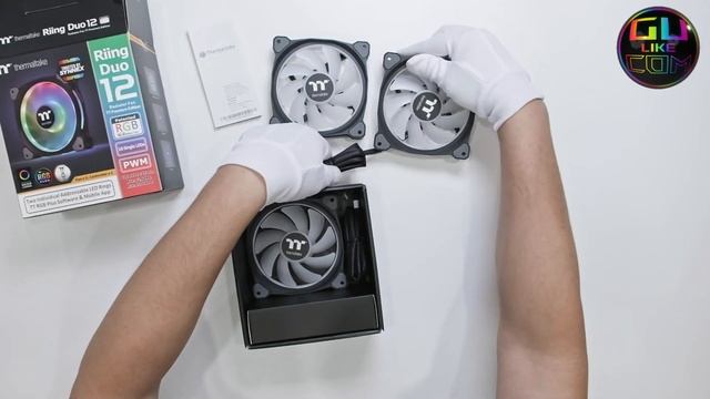 ASMR UNBOX THERMALTAKE RIING DUO 12 RADIATOR FAN смотреть онлайн