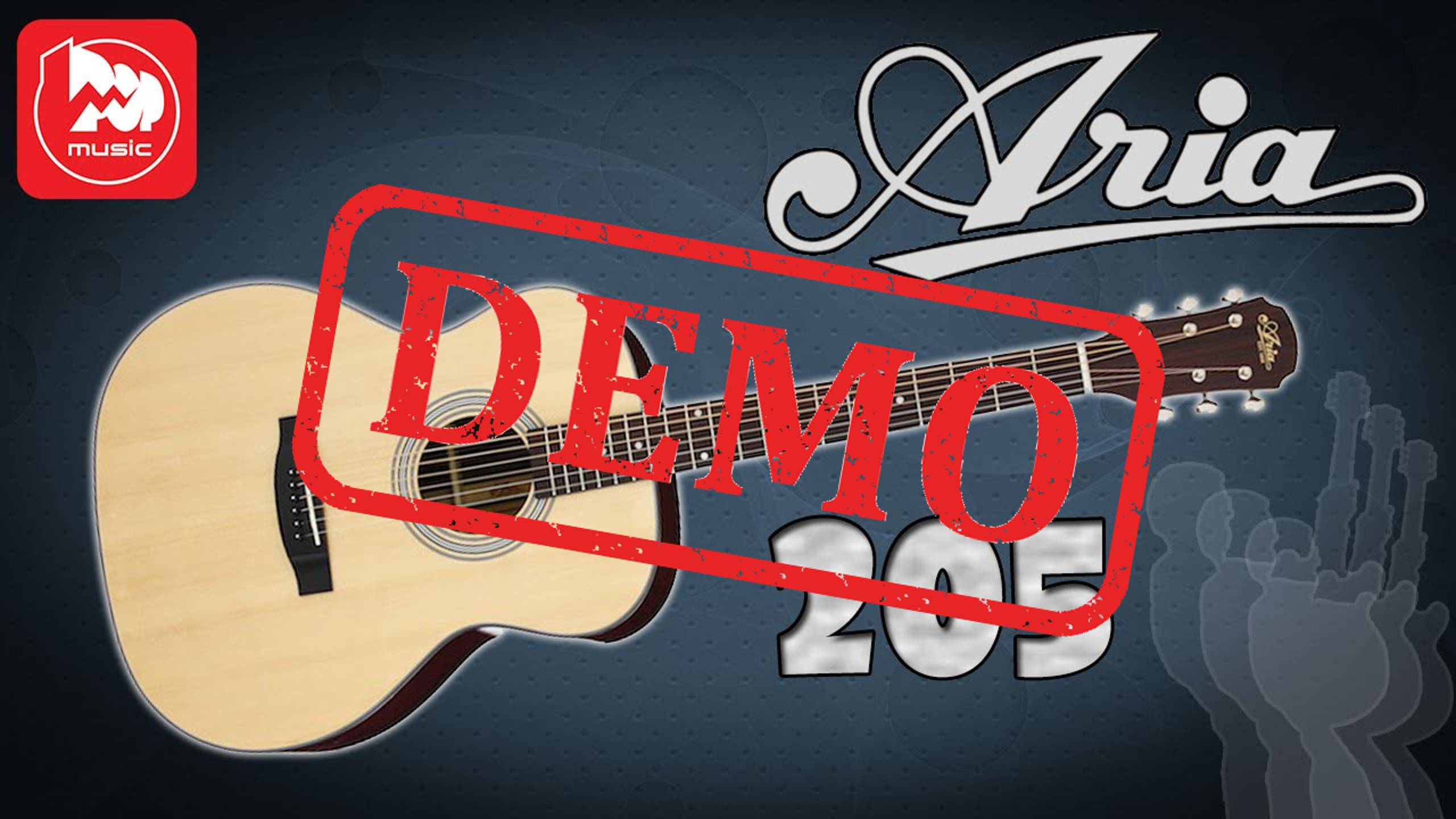 Акустическая гитара ARIA-205 - демонстрация звучания смотреть онлайн