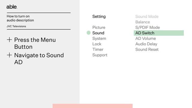 How to turn on audio description on JVC TVs. смотреть онлайн