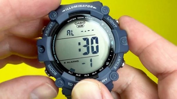 #CASIO AE-1500WH (3502) - HOW TO SET THE TIME, DATE, ALARMS and use the STOPWATCH, TIMER & DUAL TIM