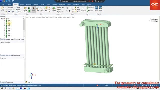 ANSYS FLUENT: CFD simulation for 3D radiator смотреть онлайн