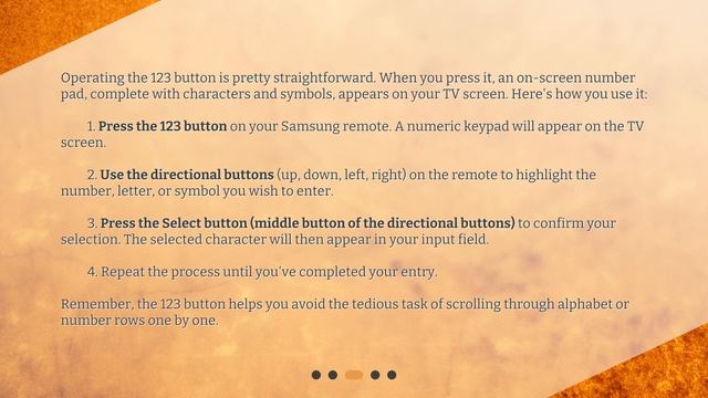 How do I use the Samsung remote 123 button? смотреть онлайн