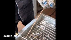 Пайка медного радиатора.