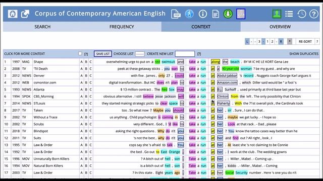 MOOC Module 4 Grammar COCA 02 KWIC смотреть онлайн