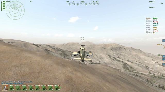 Arma 2 Warfare Зачистка миссии на МИ-24 смотреть онлайн