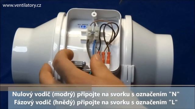 Zapojení potrubního ventilátoru Vents TT 100 V смотреть онлайн