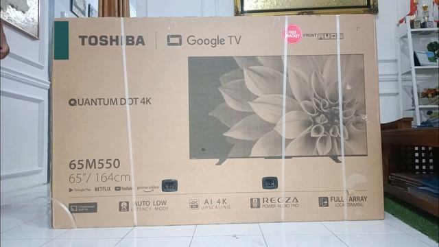 Unboxing TV TOSHIBA 65M550 teknologi QLED, Gambar tajam, Fitur Paling Lengkap, Budget 10 jutaan смотреть онлайн