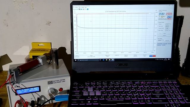 21700 Tesla 4800mAh Test 20A Continue