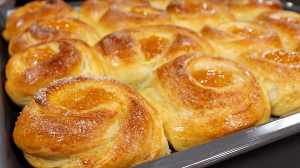 Пуховые БУЛОЧКИ С ДЖЕМОМ Что добавляю в тесто, чтобы они были НЕЖНЫМИ и МЯГКИМИ?