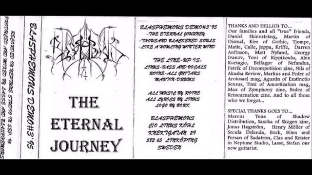 Blasphemous [SWE] [Raw Black] 1995 - The Eternal Journey (Full Demo) смотреть онлайн