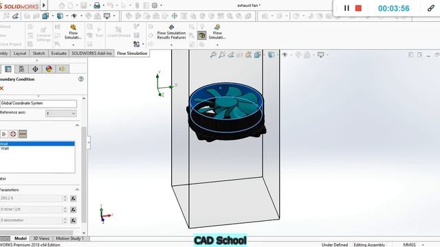 Solidworks exhuast fan flow simulation. #Fan #Simulation смотреть онлайн