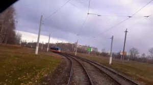 Поездка на трамвае 71-605 (ктм-5м3) №111, маршрут №2, ул.Шифалы - Тихая Аллея. Нижнекамск