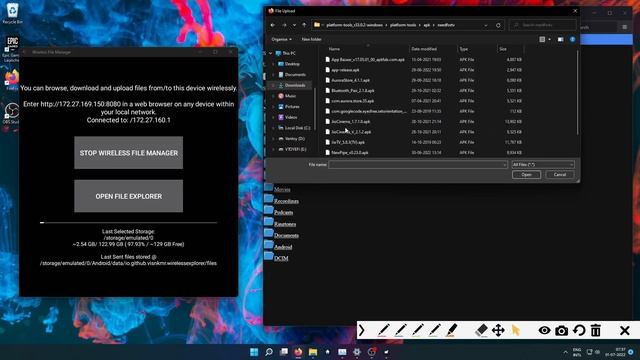 How to send music/photos/videos/apk using Wireless File Manager смотреть онлайн