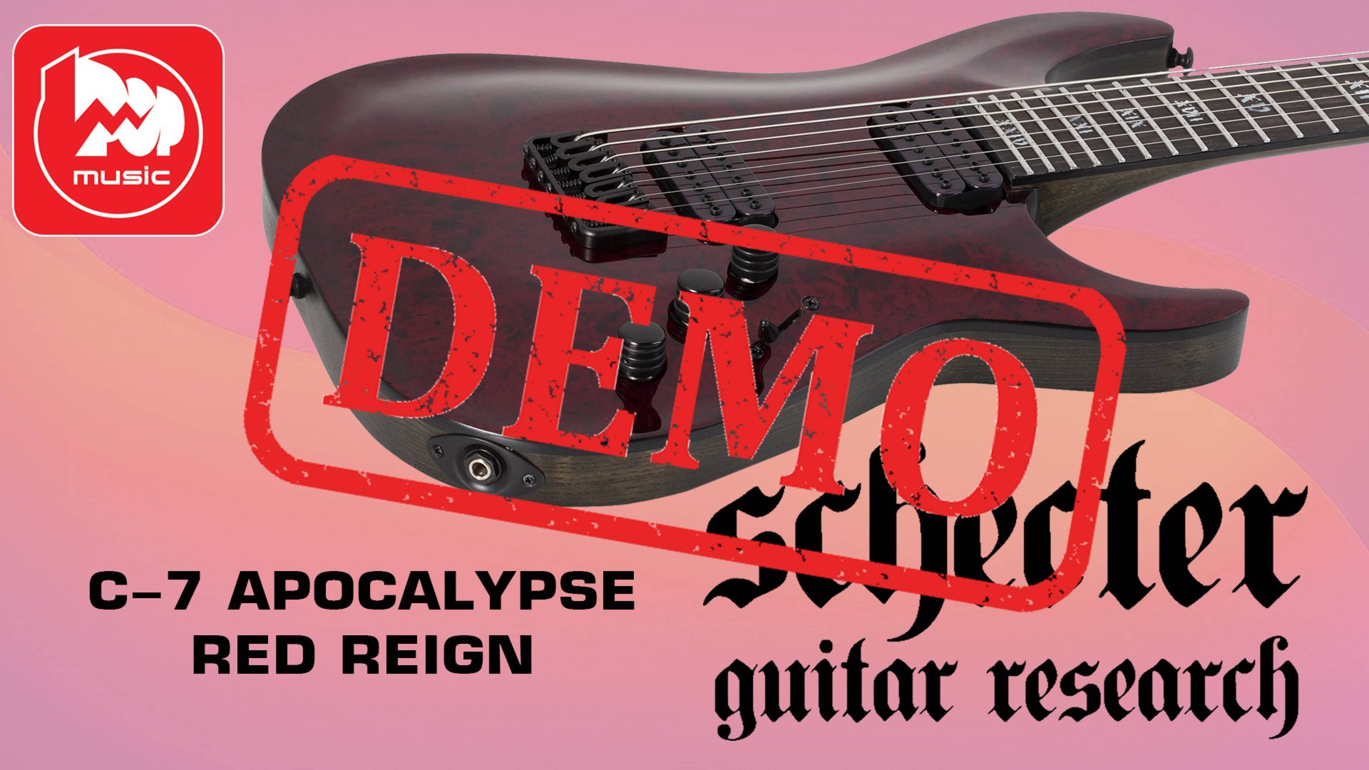 Электрогитара SCHECTER C-7 APOCALYPSE RED REIGN - демонстрация звучания смотреть онлайн