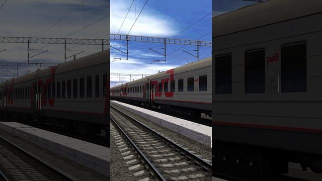 Trainz 22, «ЭП1М-477 проходит станцию Замчалово» смотреть онлайн