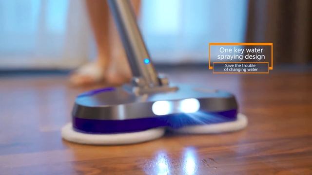 Electric Mop, Cordless Electric Spin Mop Hardwood Floor Cleaner with Built-in 120ml Water Tank смотреть онлайн