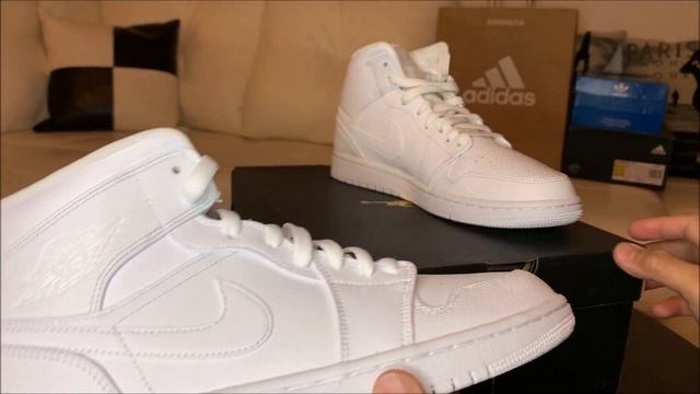 DOPE! or NOPE? AIR JORDAN 1 MID - TRIPLE WHITE - Style: 554724-129 смотреть онлайн