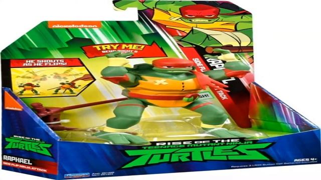Видео обзор Фигурка TMNT Черепашки Ниндзя Рафаэль ниндзя-атака 15 см, ROTMNT смотреть онлайн