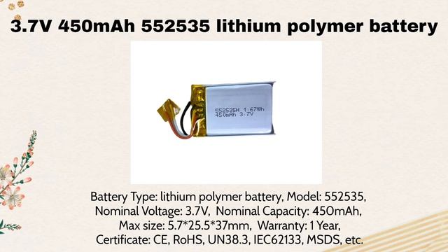 #lithiumpolymerbattery #iotapplications rechargeabke customized 3.7v 50mah-900mAh lipo batteries смотреть онлайн