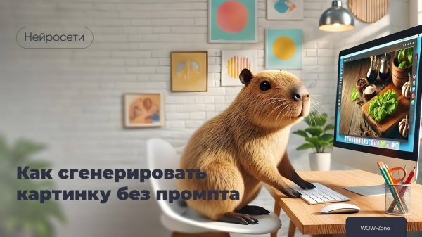 Шок! Нейросеть создает картинки без промптов!