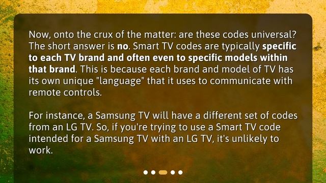 Can a Smart TV code be used with any TV brand? смотреть онлайн
