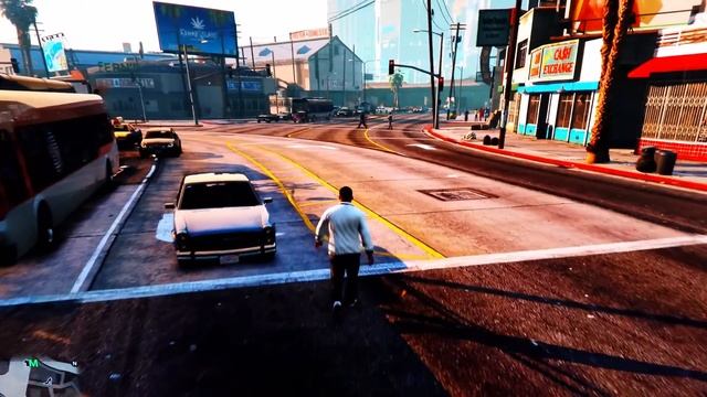 Gaming On A 75 Inch Samsung 4K UHD Smart TV GTA 5 смотреть онлайн