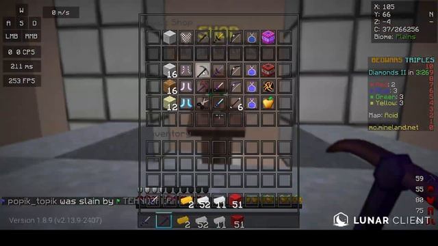 Minecraft Bedwars with Kaizen x100 Texture Pack !! #minecraft #bedwars смотреть онлайн